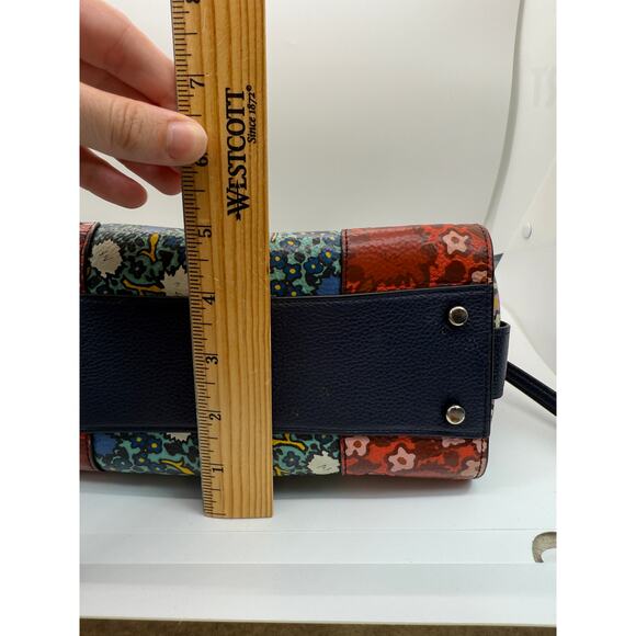 Coach Mercer 24 Satchel Crossbody Purse Multi Floral Teal Yankee - Picture 5 of 16